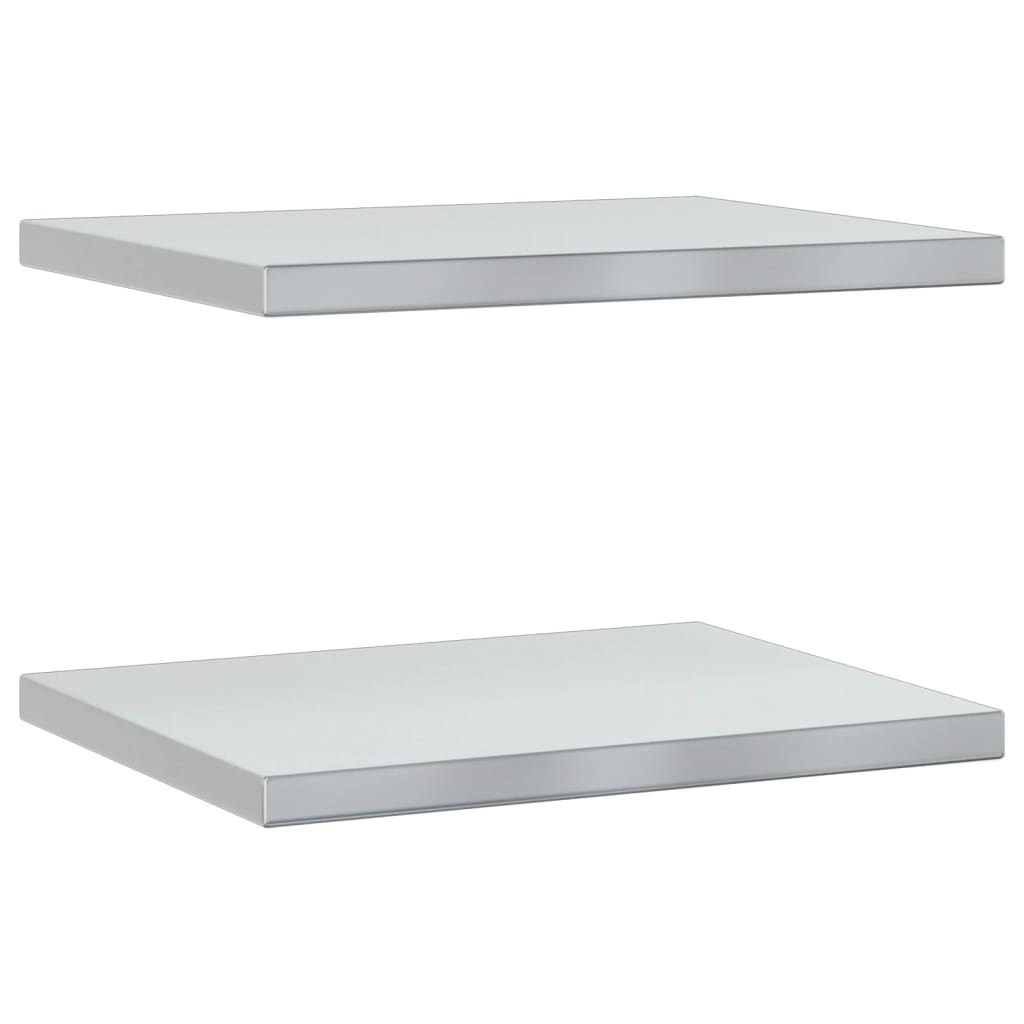 Vidaxl Estantes de Pared Acero Inoxidable Plateado y Negro 50x40x3 Cm