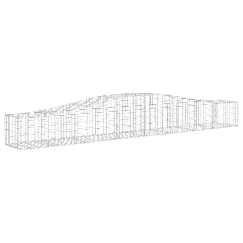 vidaXL Cestas de gaviones 6 uds forma de arco hierro 400x50x40/60 cm