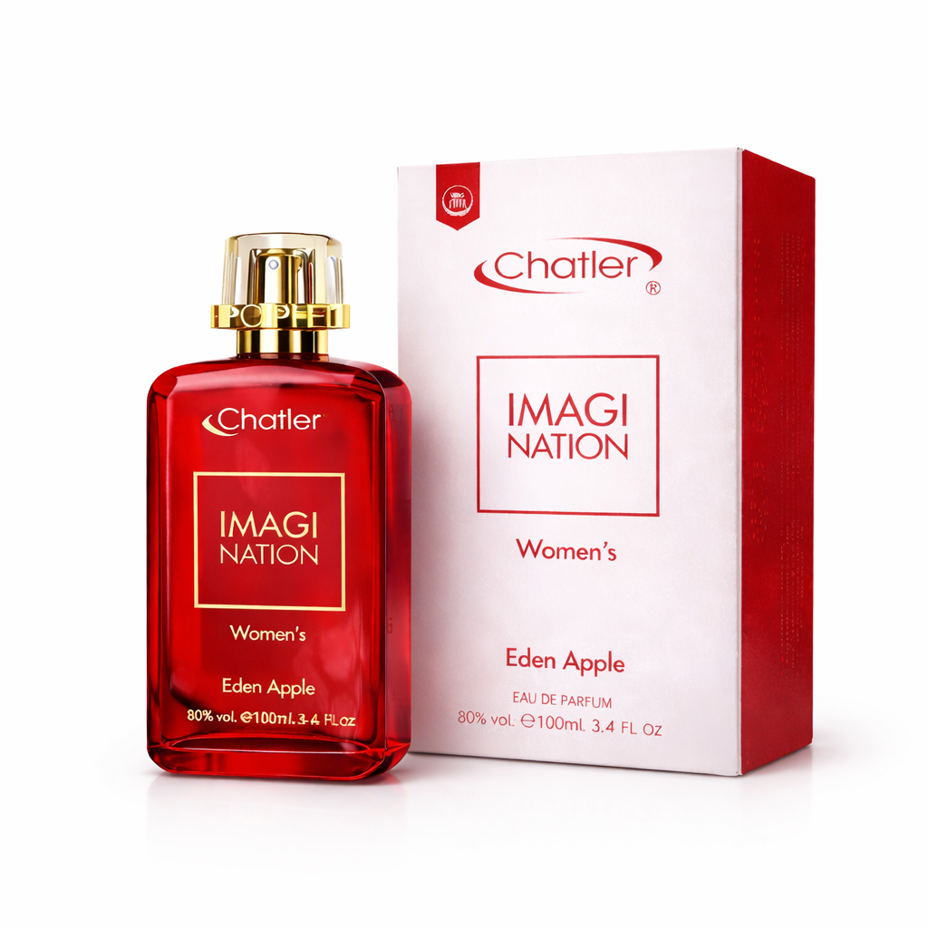 Imagination Eden Apple Eau de Parfum para Mujer 100 ml | Perfume Femenino Frutal Floral | Aroma de Manzana Roja, Lichi, Frutos Rojos, Jazmín, Rosa, Vainilla y Almizcle | EDP con Vaporizador