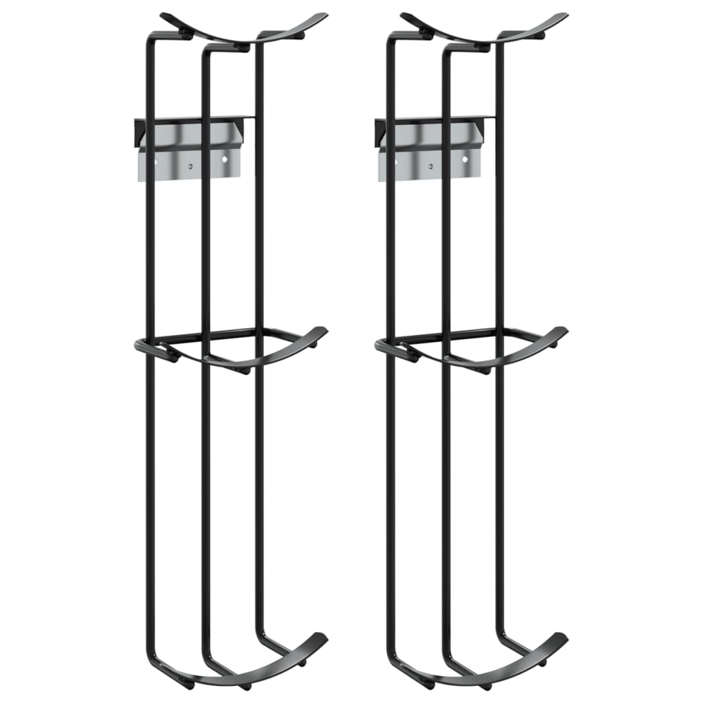 vidaXL Copas de salto de barril 2 unidades acero negro