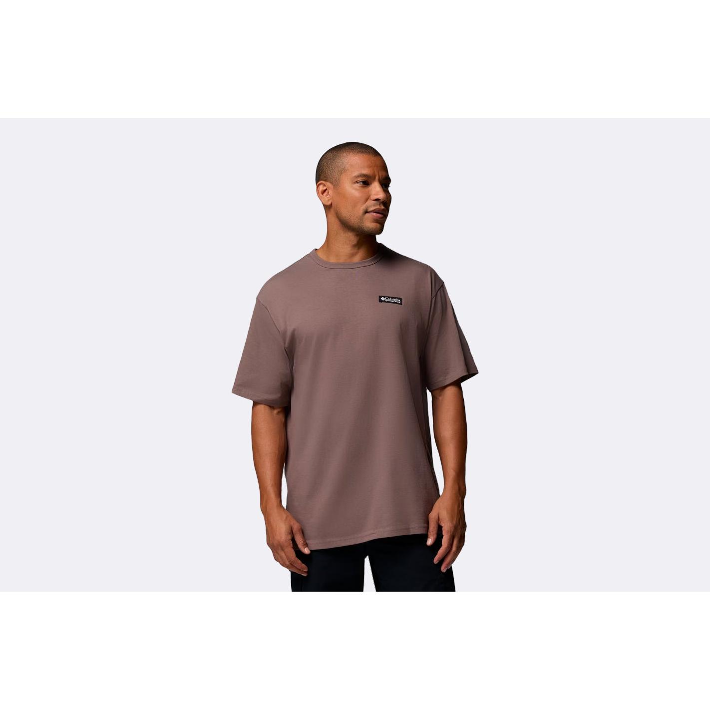Camiseta Transpirable de Hombre Columbia Modelo 2155041-254, Color Iron Photoreal CMYK, Corte Relajado