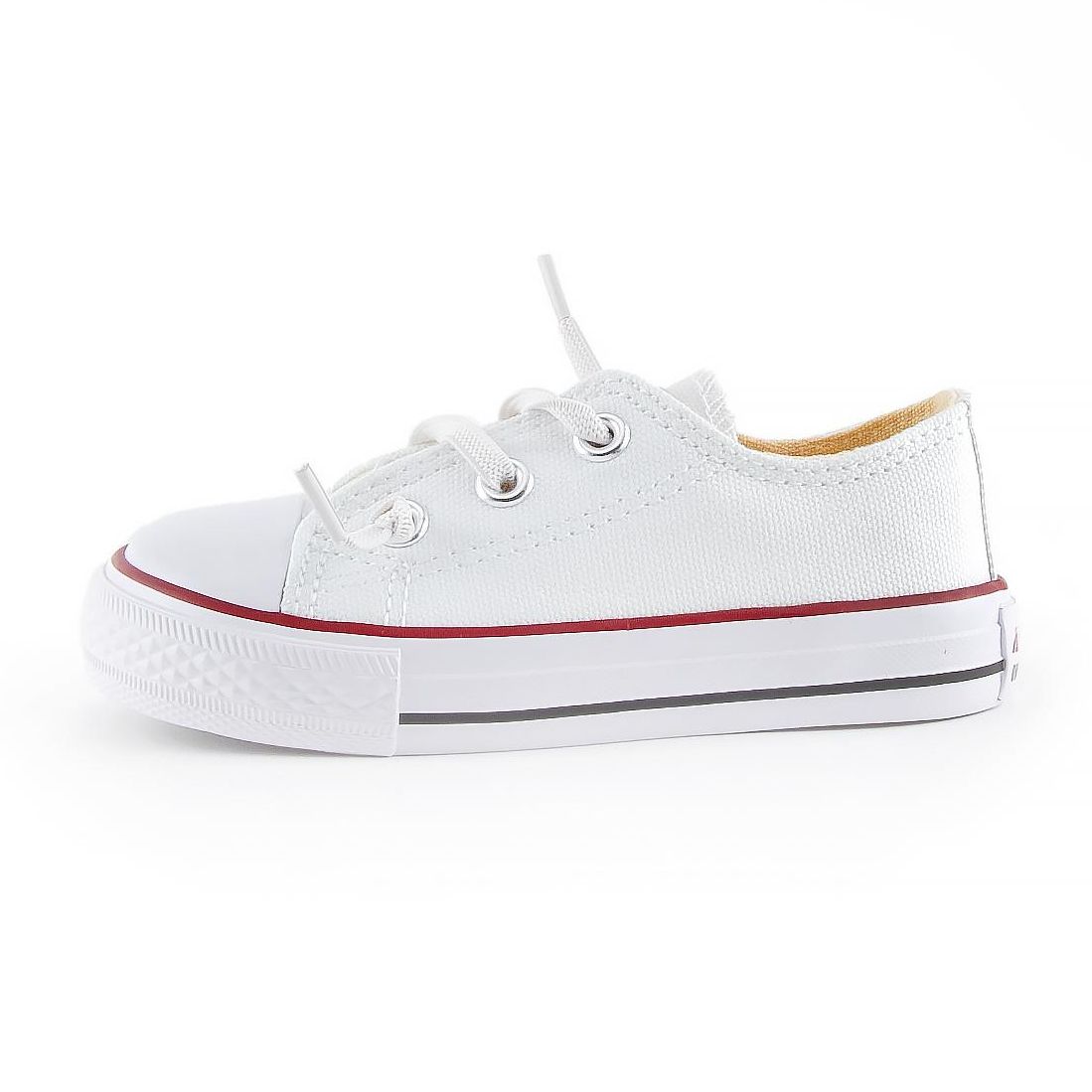 ANDY-Z AN1005 Blanco Zapatillas De Lona  cordon  con puntera de goma, para niños y niñas