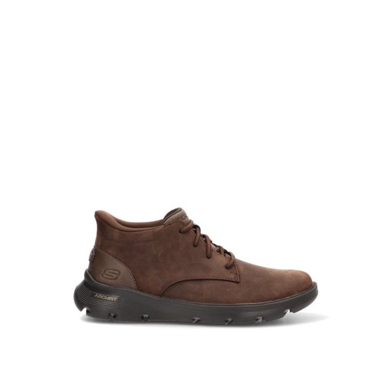 Botin Skechers - Hombre - Suela Plana - Modelo 205514 - Color Marron