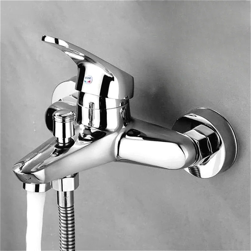 TK Grifo De Ducha Montado En La Pared Con Válvula De Mezcla Para Baño Control De Agua Caliente Y Fría Mezcladora De Baño Y Aseo Material De Aluminio Acabado Pulido