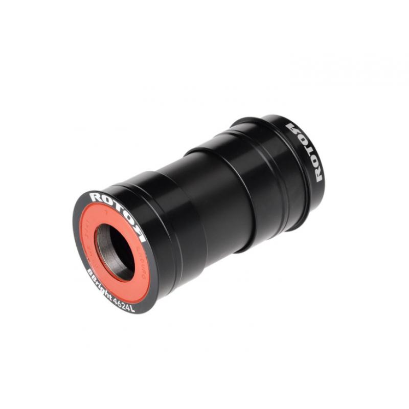 ROTOR | Cazoletas De Pedalier BBright 4624 Carretera - Acero (negro) 137g Cazoletas de Aluminio anodizadas con grabado láser. Mecanizado en torno CNC con AL 7075 T6 tratado. Los sellos de silicona y