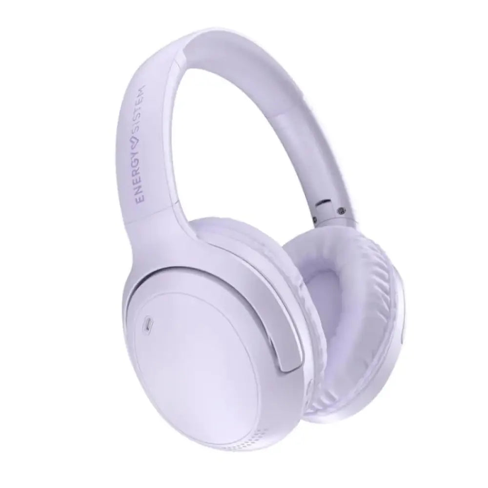 Energy Sistem - Auriculares Hush Lavender BT ANC 501069 con cancelación activa de ruido (-25 dB), Bluetooth 5.4 certificado, 24 h batería y carga rápida (15 min/3 h)