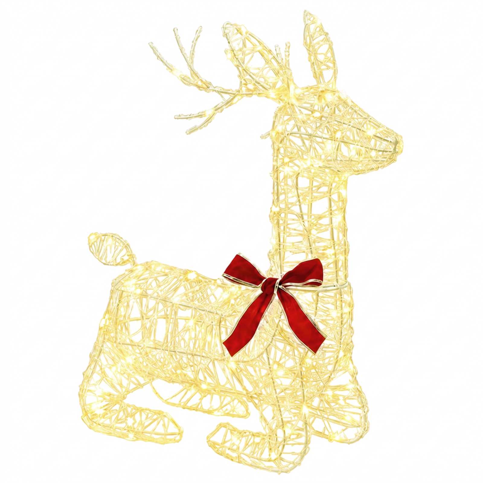vidaXL Reno Navideño 3D LOVIISA 140 LED Multicolor 55 x 22 x 63 cm