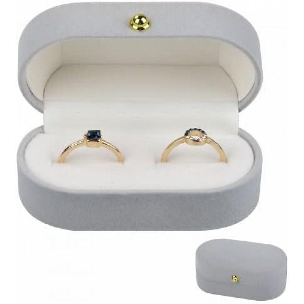 CA Caja para anillos, elegante caja para anillos, caja para anillos de boda, joyero para niñas, caja para anillos de terciopelo