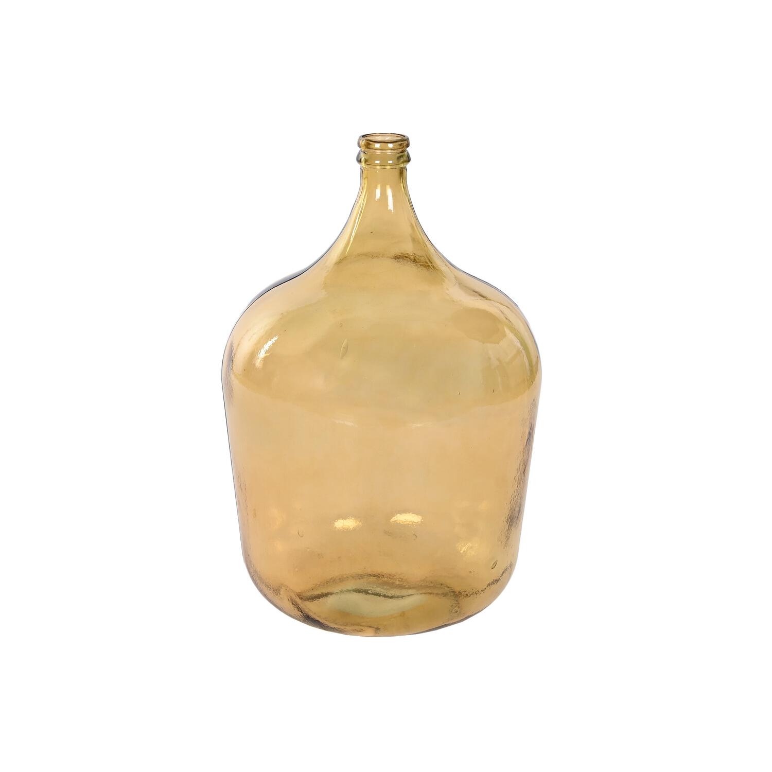 JARRON CRISTAL RECICLADO 36X36X55 34 L. AMARILLO JR212097 - EL MEJOR COMPLEMENTO PARA TU HOGAR FIJALO