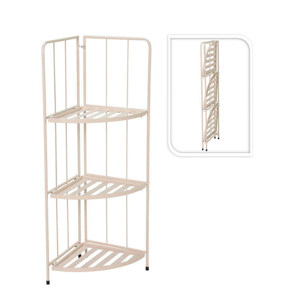 ESTANTERIA PLEGABLE ESQUINA 42X30X90 CM BLANCA