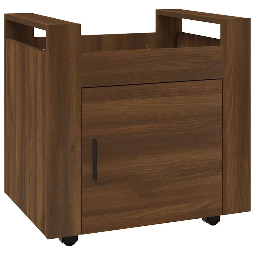 vidaXL Carrito de escritorio madera contrachapada 60x45x60 cm en color Negro/Gris sonoma/Roble Sonoma y más | estructura resistente ideal para salón dormitorio o estudio