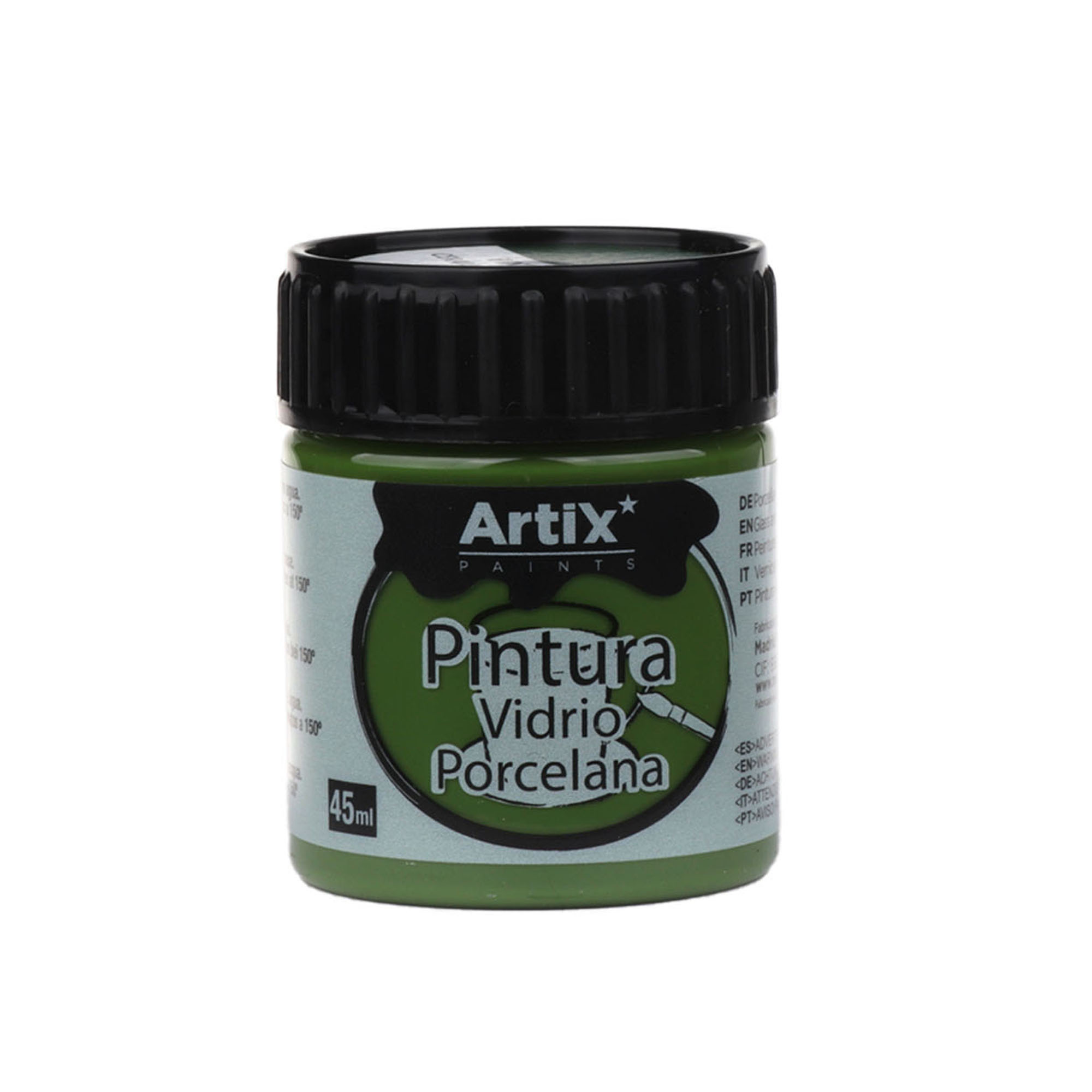 DAM Pack 6 uds PINTURA CERÁMICA Y CRISTAL 45 ml COLOR VERDE Color: Verde
