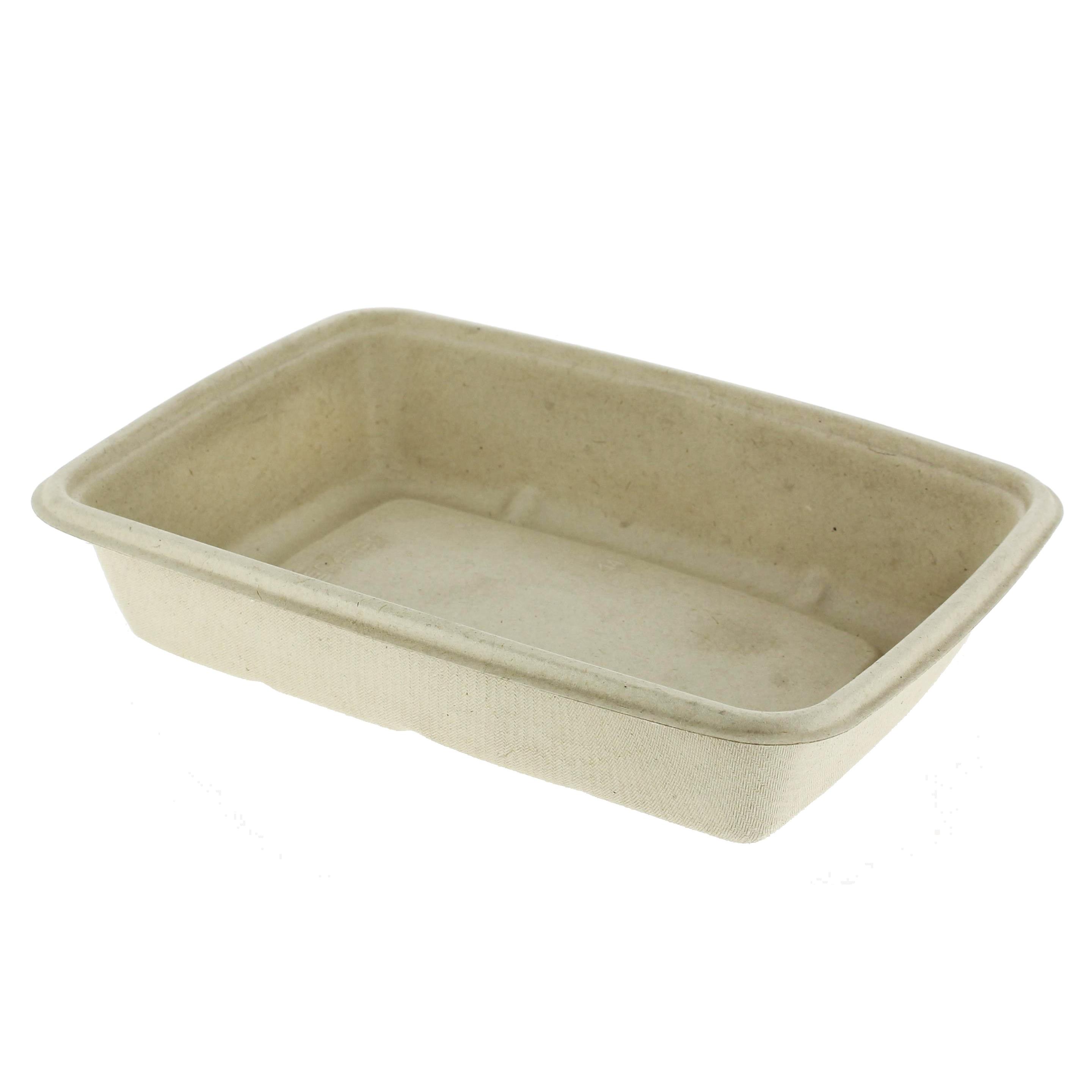 MONOUSO | Envase Laminado PLA de Caña de Azúcar 950ml 23x16,5x5cm (300 Uds)