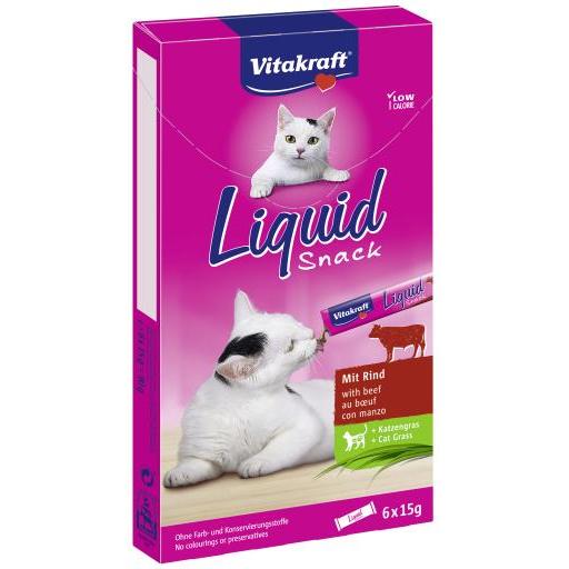 Vitakraft Cat Liquid Snack Ternera + inulina (Gatos , Snacks , Semi-húmedos) - 66