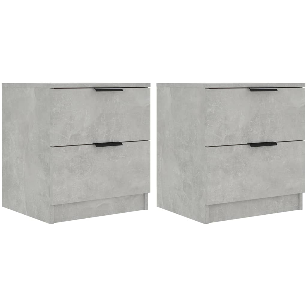 Vidaxl Mesita de Noche 2 Unidades Madera Contrachapada Blanco