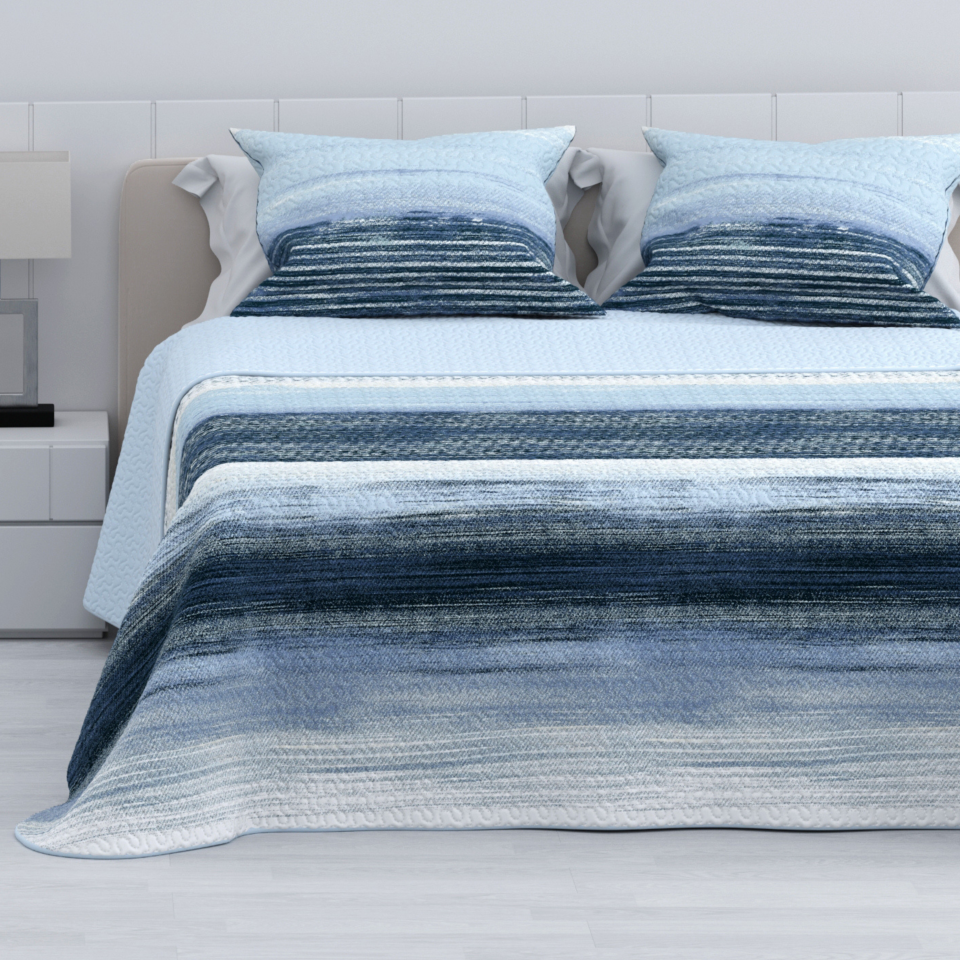 Colcha Bouti Modelo Maneli HMS, Para Primavera Verano Reversible Para Cama de 90, 105, 135, 150 y 180