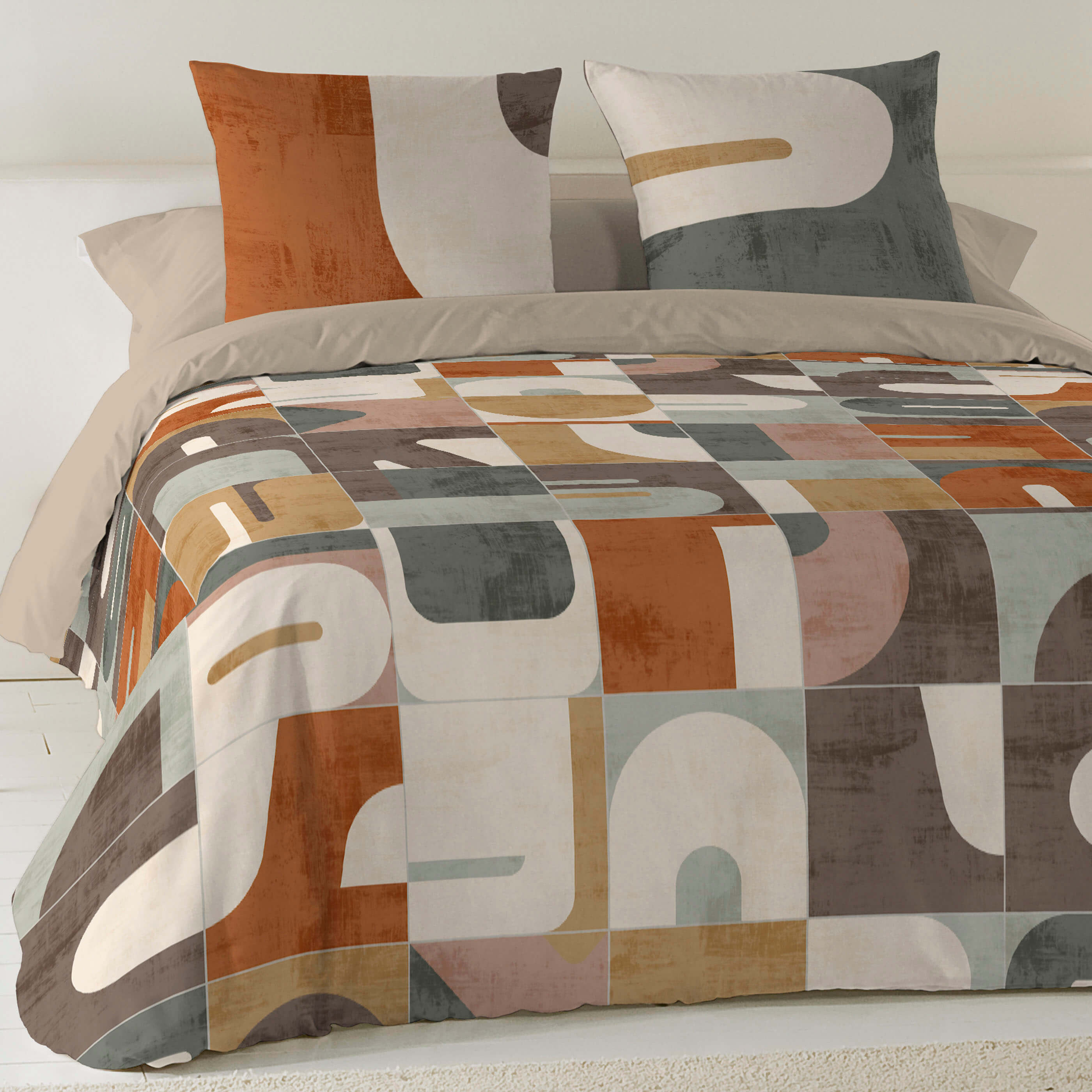 NATURALS - Funda Nórdica Estampada 100% Algodón Extrasuave - Juego de 2/3 Piezas Funda de Edredón y 1 o 2 Fundas de Almohada - Cama 90/135/150/180 cm - Fabricada en España