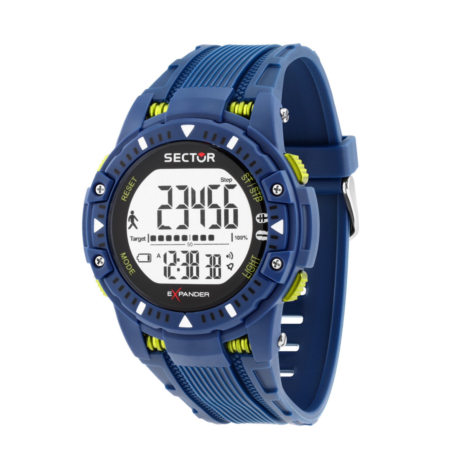 Sector Reloj Hombre Caja De Plástico Pulsera Plástico De Color Azul Resistente Al Agua R3251353002