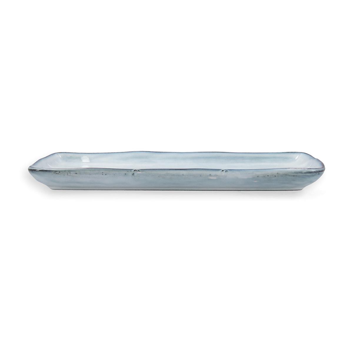 QUID BOREAL Bandeja Rectangular Cerámica 28X14CM Azul Con relieve Relieves organicos 100% higiénico