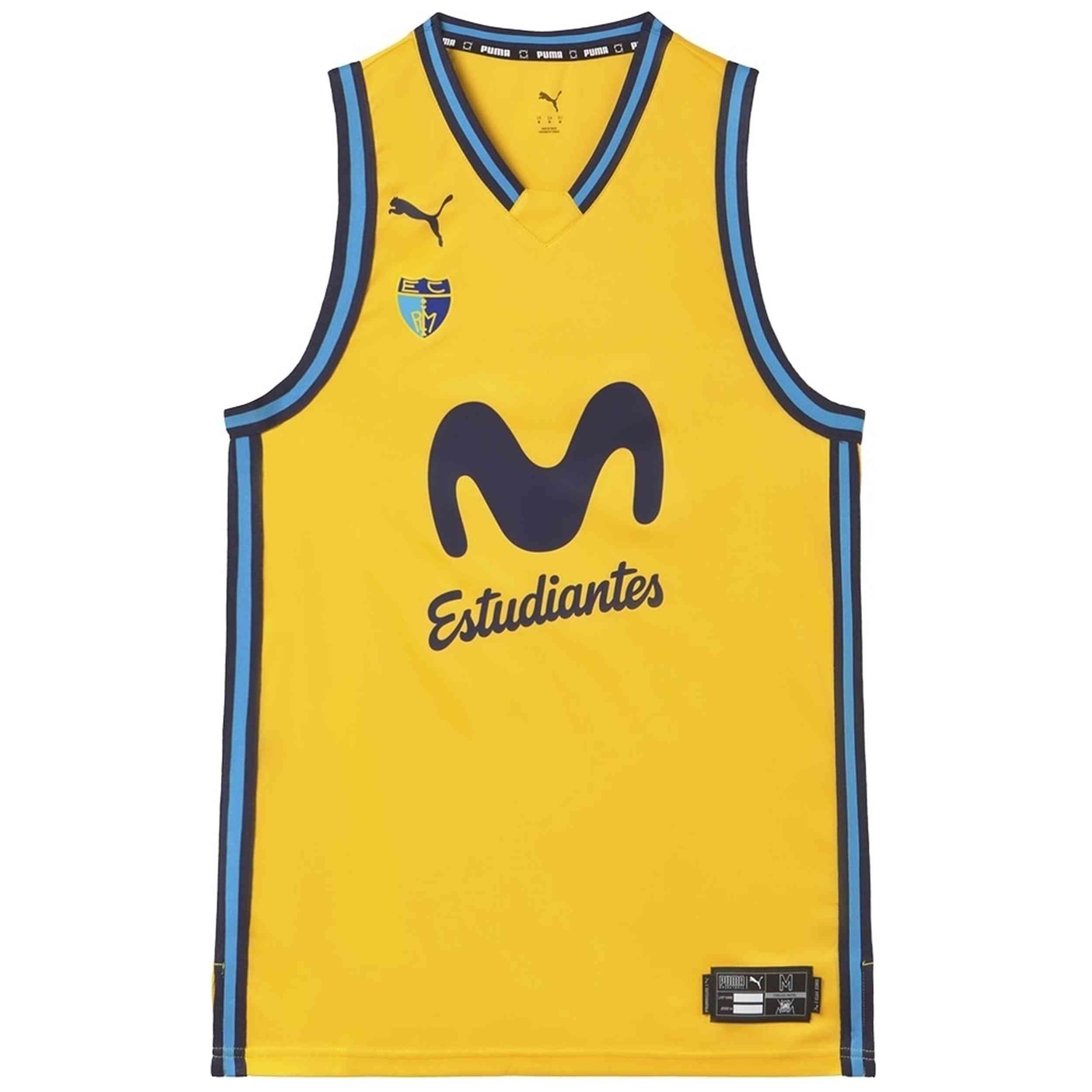 Camiseta De Baloncesto Puma modelo Estudiantes Alternate para Hombre en color Amarillo