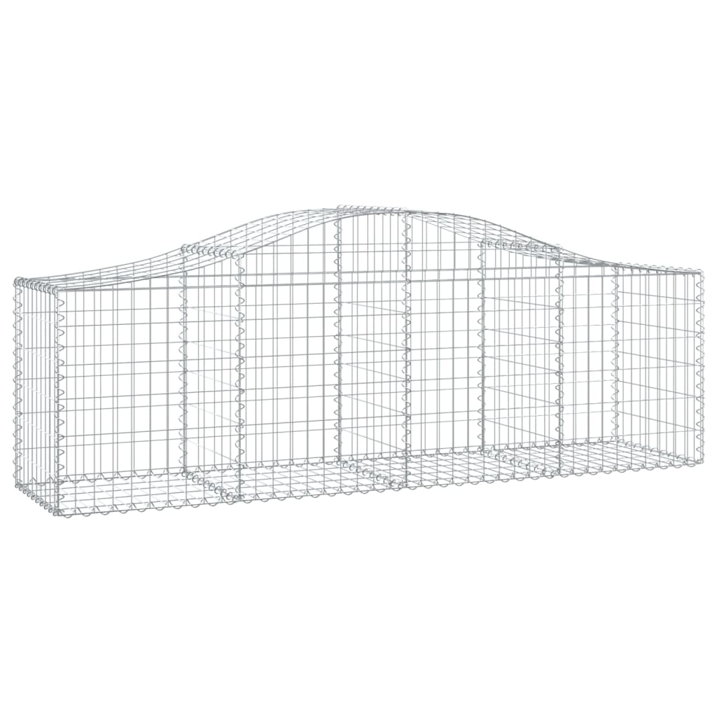 vidaXL Cestas gaviones 2 uds forma de arco hierro 200x50x60/80 cm