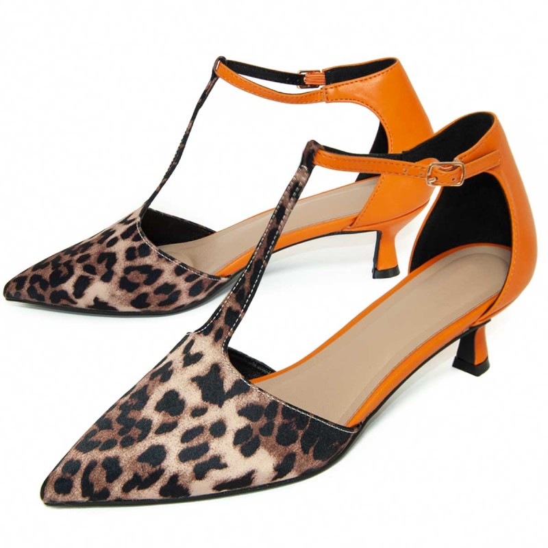 Zapato De Tacón Con Talón Y Puntera Cerrados Bicolor Para Mujer Montevita Gori 105275