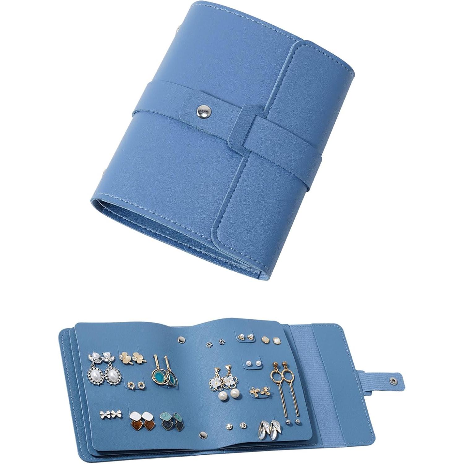Organizador de Pendientes Joyero Pendientes Libro de Pendientes Rollos de Joyería de Viaje Práctico Stud Pendientes de Almacenamiento