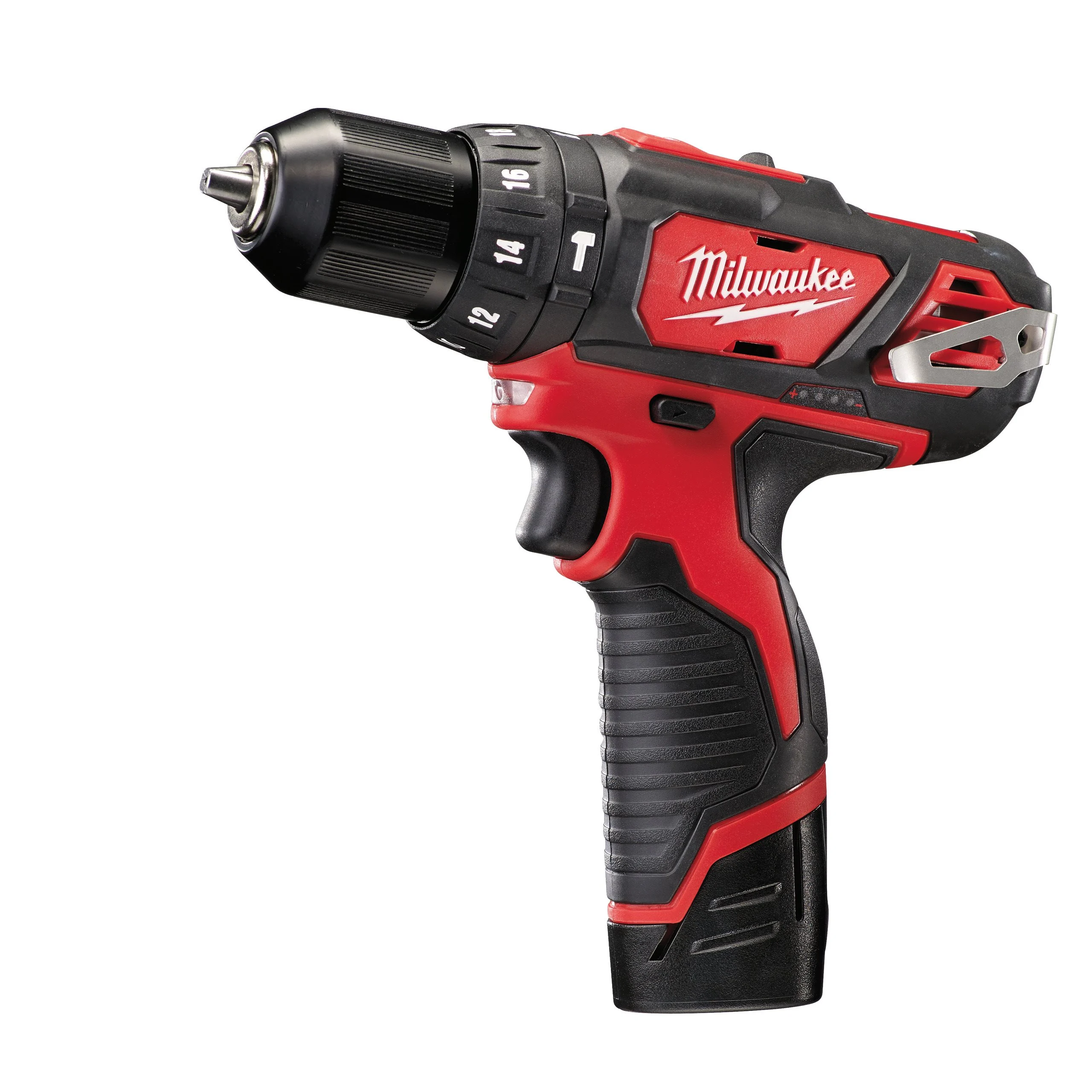 Taladro percutor subcompacto Milwaukee M12 BPD-202C – 12 V · 2 Ah · Kit con 2 baterías