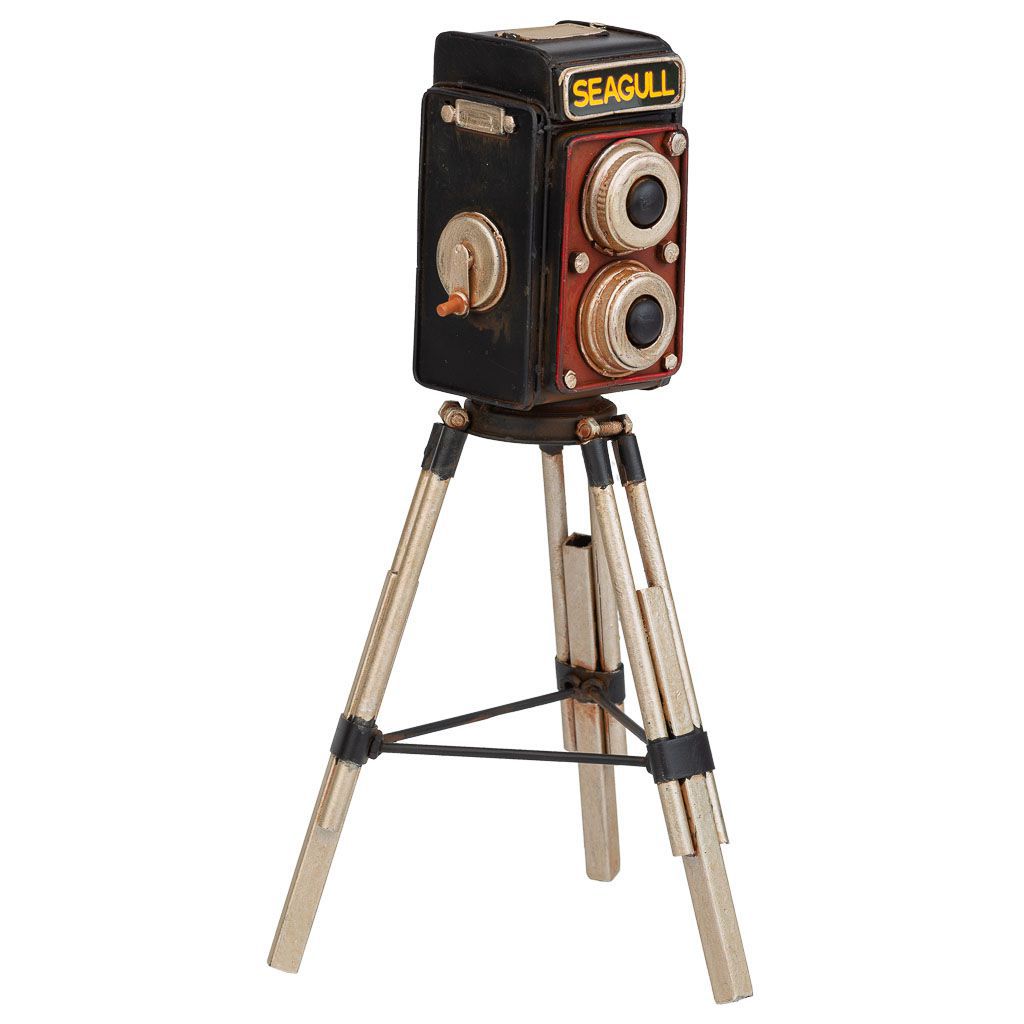 Camara Video Metal Marron Medidas: 15x17x32cm