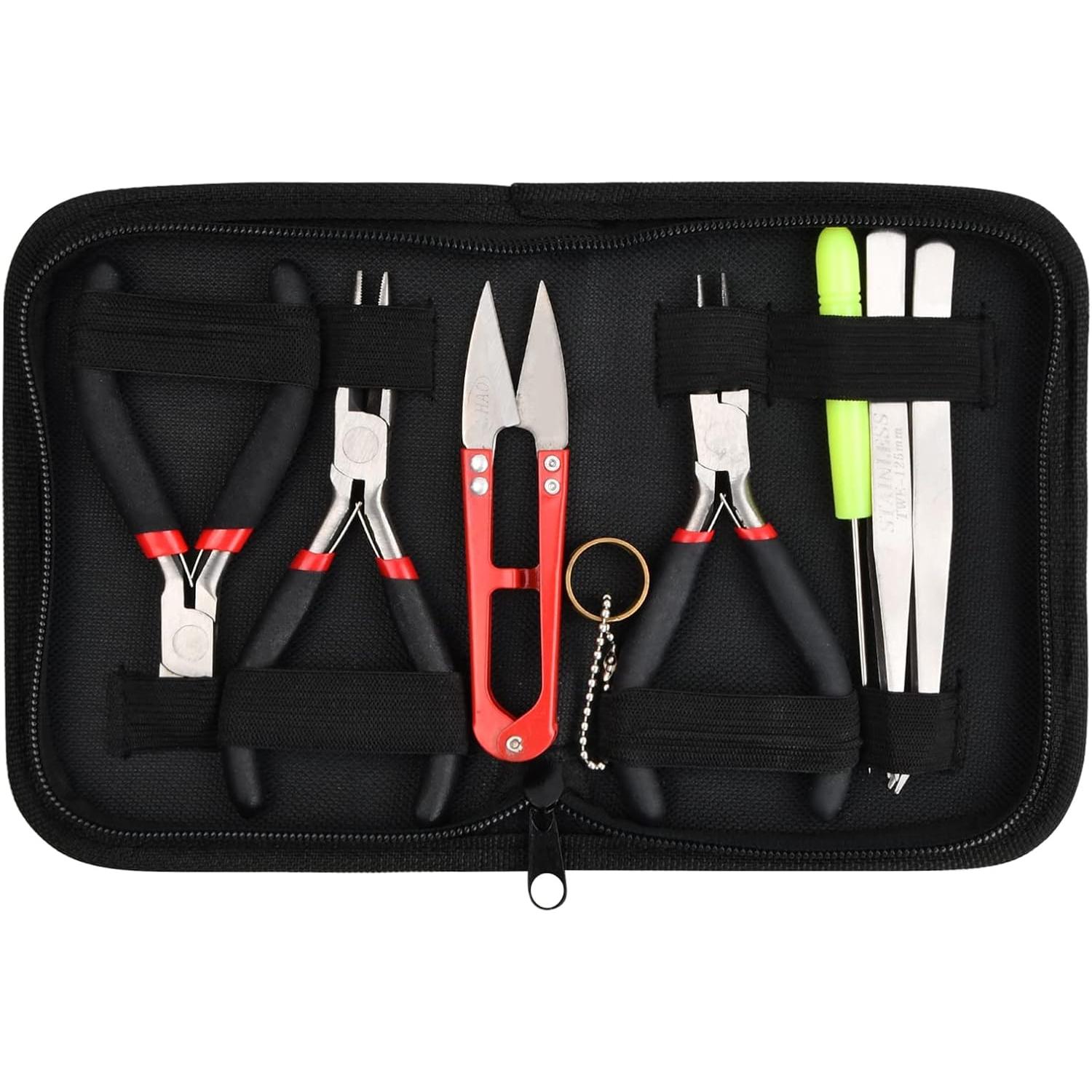 Juego de Herramientas para Hacer Joyas, 8 Piezas Kit de Herramientas Joyeria de Tijeras, Incluye Alicates, Tijeras, Pinzas y Otras Herramientas de Joyería para Fabricación y Reparación de Bisutería