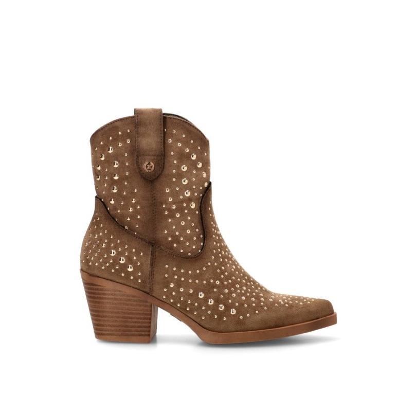 Bota Campero Xti - Mujer - Tacón Medio - Modelo 146192 - Color Taupe