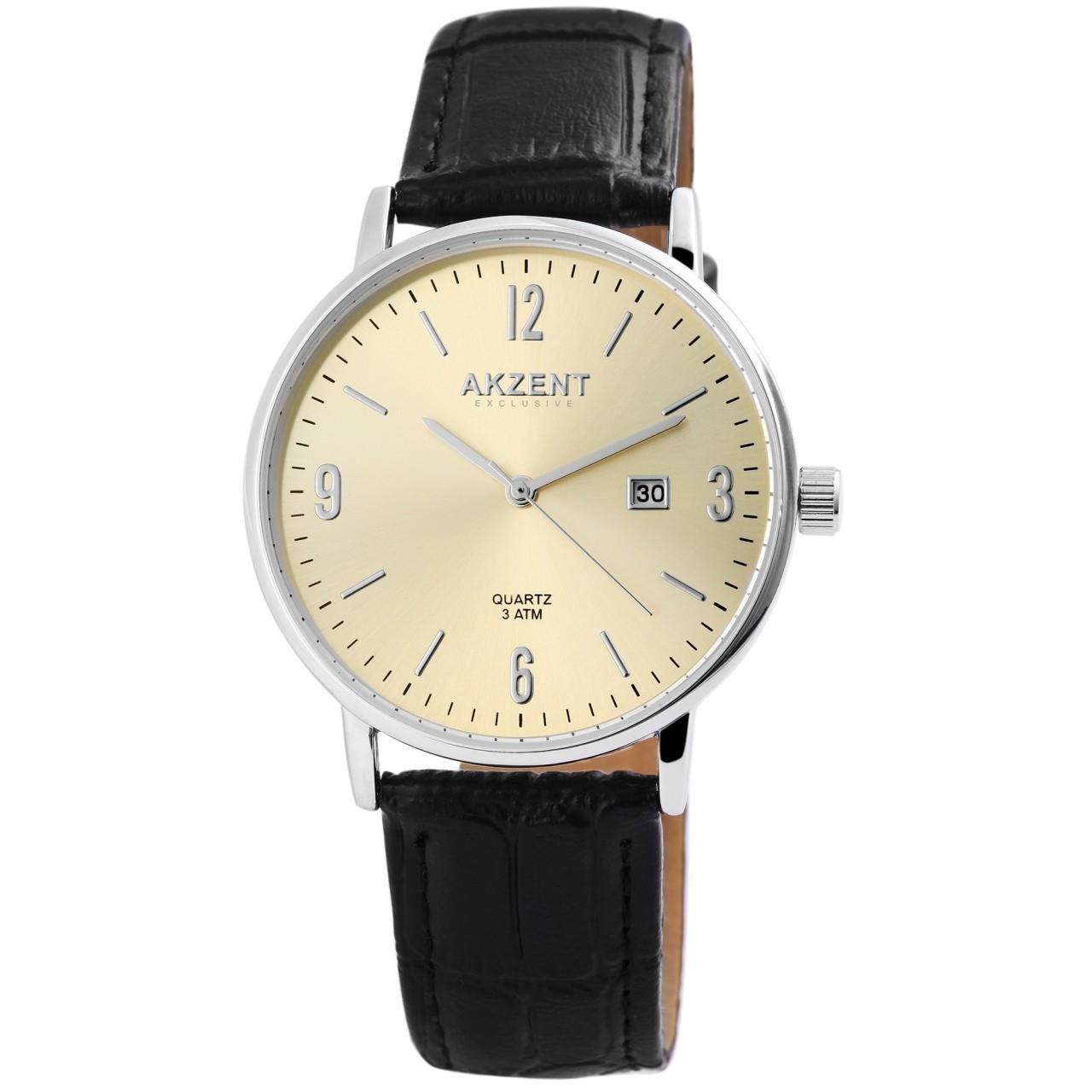 Reloj Akzent® Hombre com Bracelete em Pele Sintética 0118