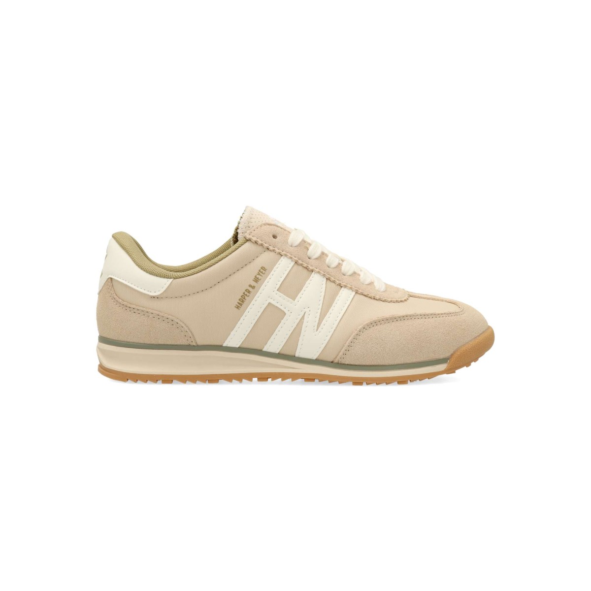 Harper & Neyer - Zapatillas Brighton retro casual para hombre, confeccionadas en serraje y tejido técnico resistente, suela de goma flexible con patrón dentado