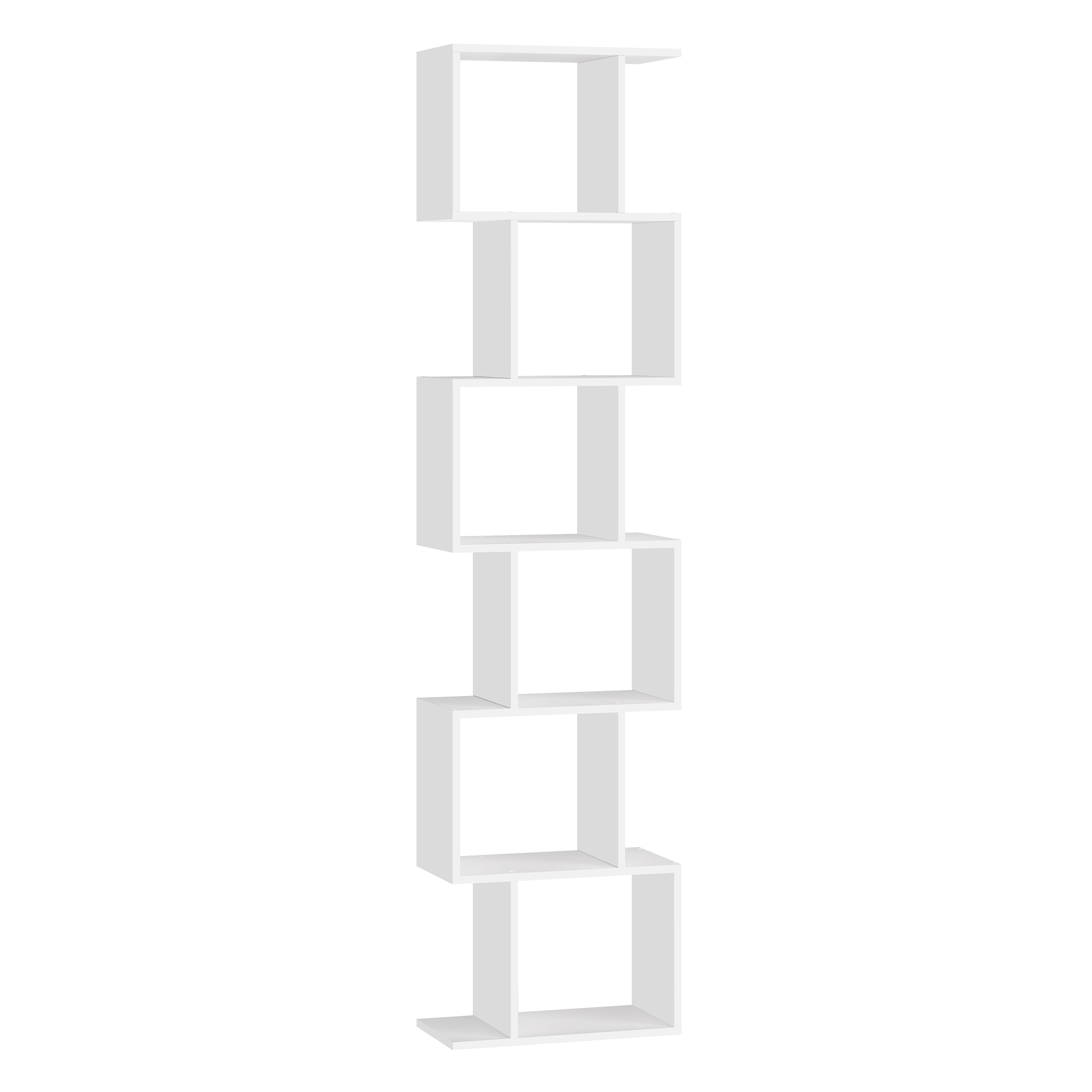 VASAGLE Biblioteca, Librería de 6 Niveles, 20 x 40 x 191 cm, Estantería, Armario de Libros, Moderno, Separador de Espacios, Salón, Dormitorio, Estudio, Oficina, Marrón Rústico/Blanco Mate