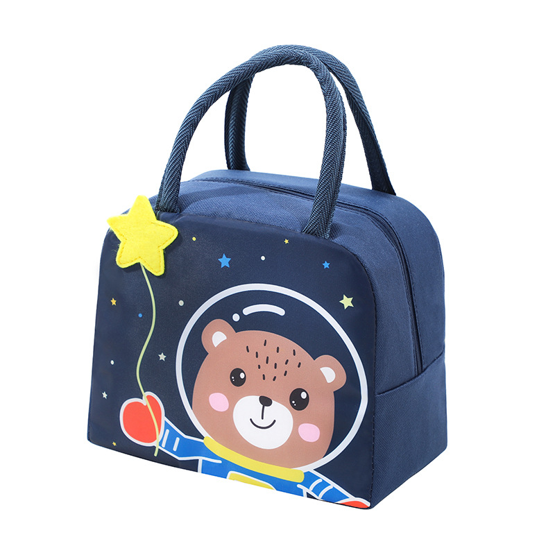 TK Nueva lonchera con dibujos animados en 3D, lonchera aislante, lonchera para estudiantes, lonchera de aluminio grueso, bolsa aislante para excursiones