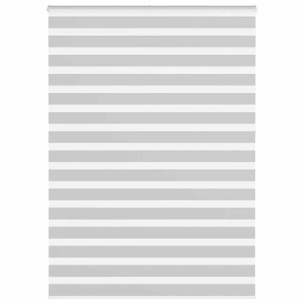 vidaXL Estor cebra gris claro 155x230cm tejido ancho 150,9cm poliéster