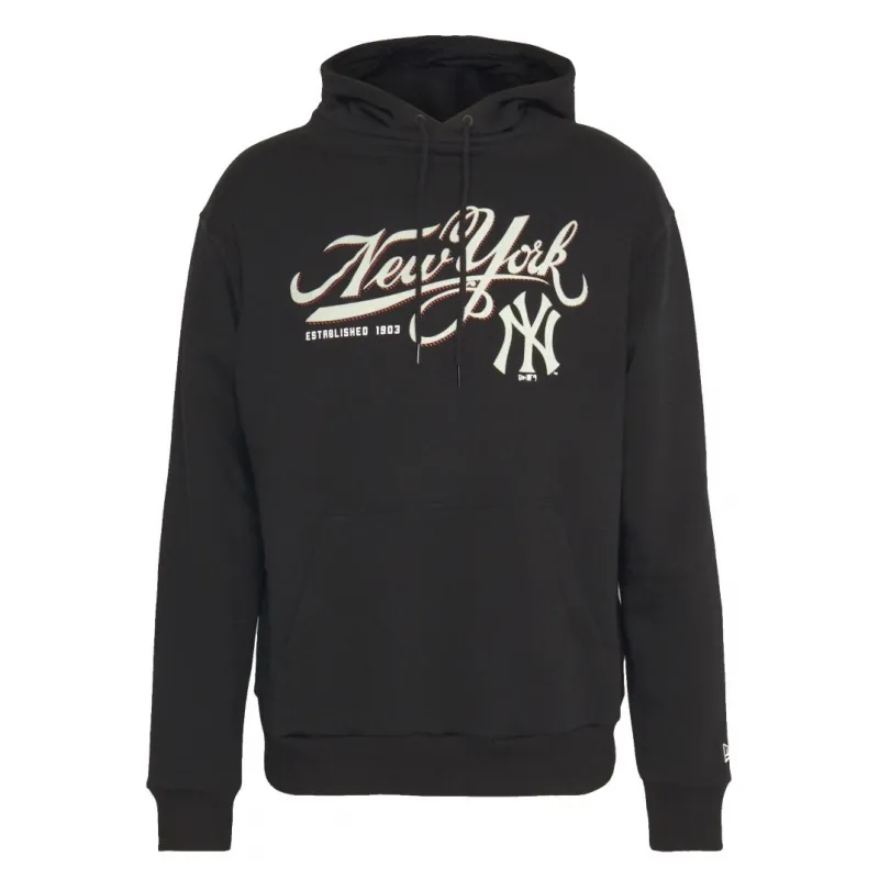 Sudadera New York Yankees Oversized - New Era MLB Retro Graphic Negra