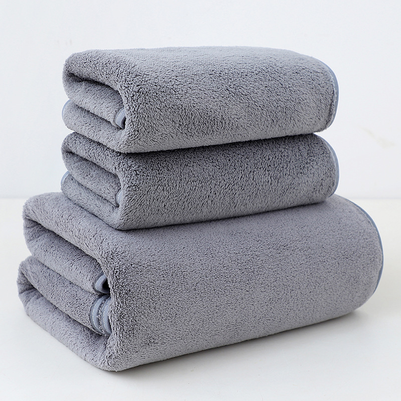 TK Juego de Toallas de baño, Toalla de Terciopelo, Coral, absorbente, para Deportes, Yoga, SPA, Fitness