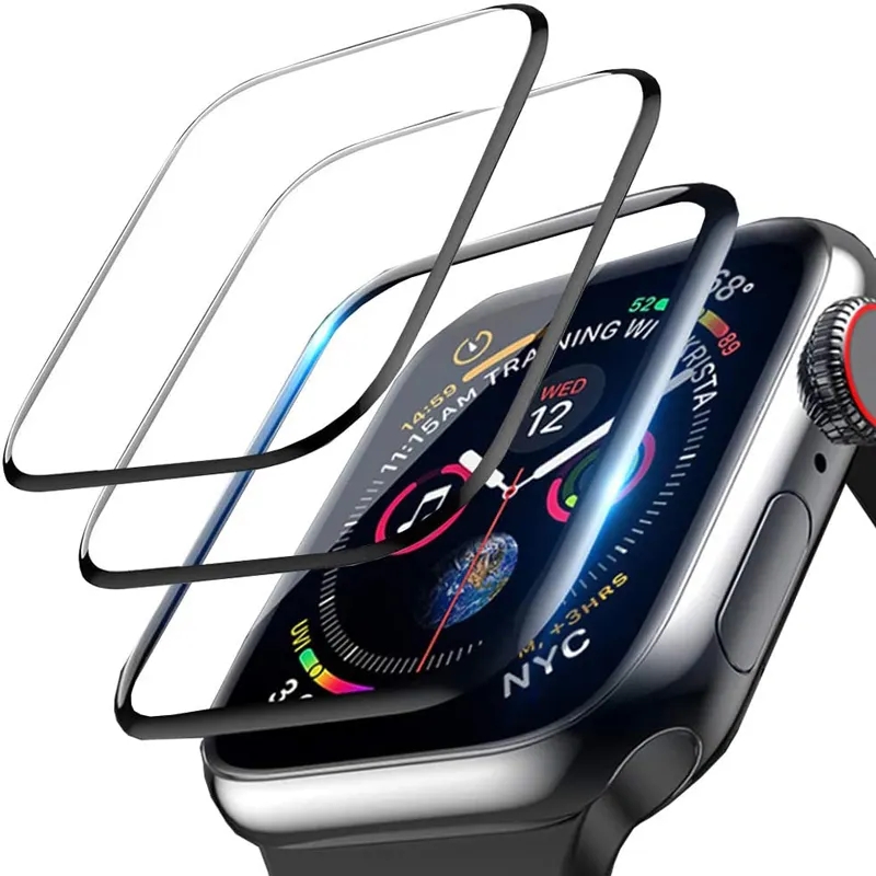 TK Protector De Pantalla Para Apple Watch 44mm 40mm 45mm 41mm 38mm 42mm Iwatch 6 SE 5 4 HD FILM Protector De Vidrio Templado Con Capa Nano Ultra-Fina Para Series 7 8