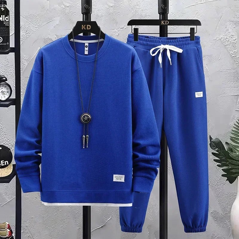 TK Traje De Deporte Casual Para Hombre Con Bolsillo 2 Piezas Sudadera De Punto Y Pantalón De Jogging Estilizado Para Primavera Y Otoño