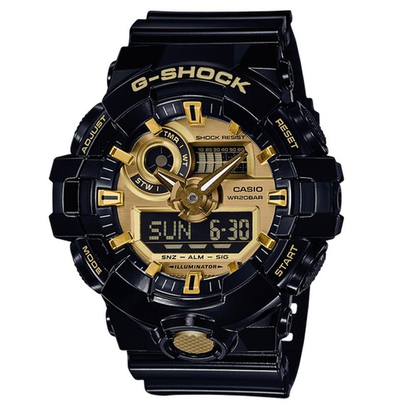 Reloj G-SHOCK modelo GA-710GB-1AER marca Casio Hombre