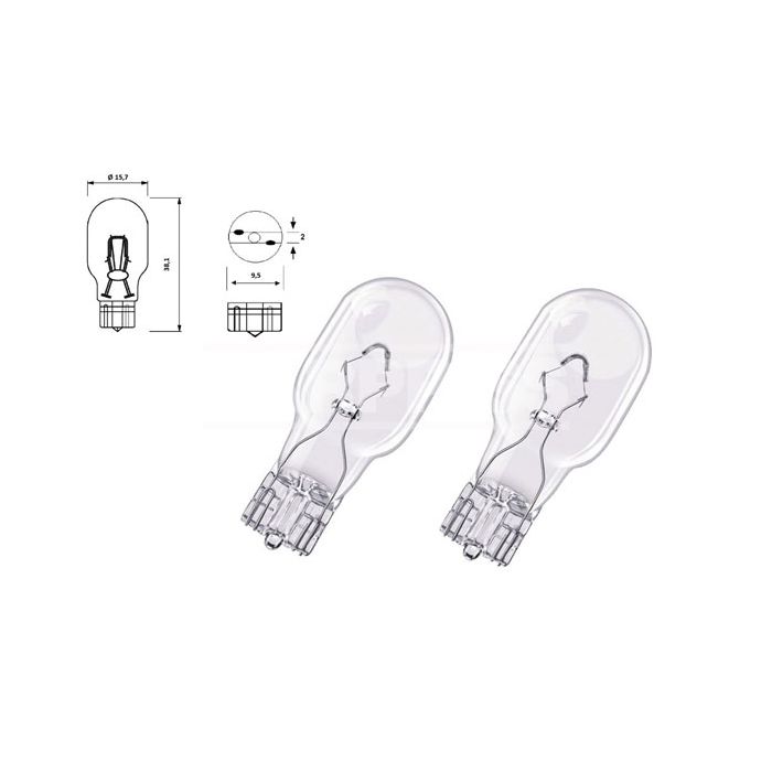 Lámpara Bombilla 2 Polos 12V 21/4W (10Ud) 79780264