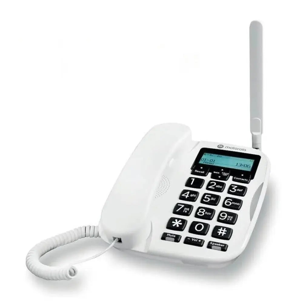 Motorola - Teléfono fijo FW500 con conectividad 4G y batería de emergencia para uso doméstico o profesional