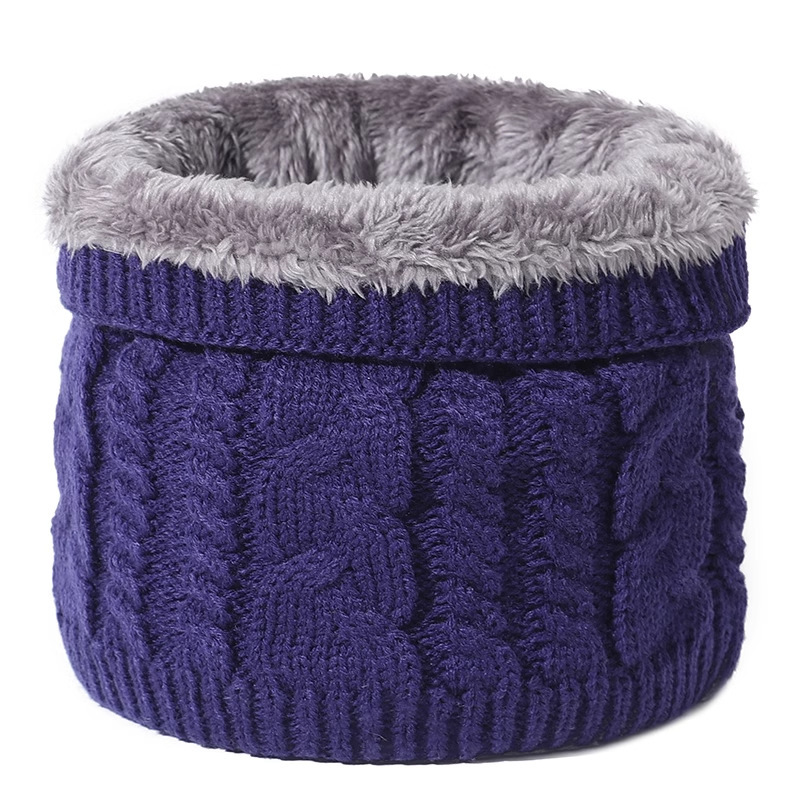 Bufanda De Punto Gruesa Para Mujer Y Niñas Con Cuello De Lana Acolchado Bufanda De Invierno Para Exterior Estilo Fashion