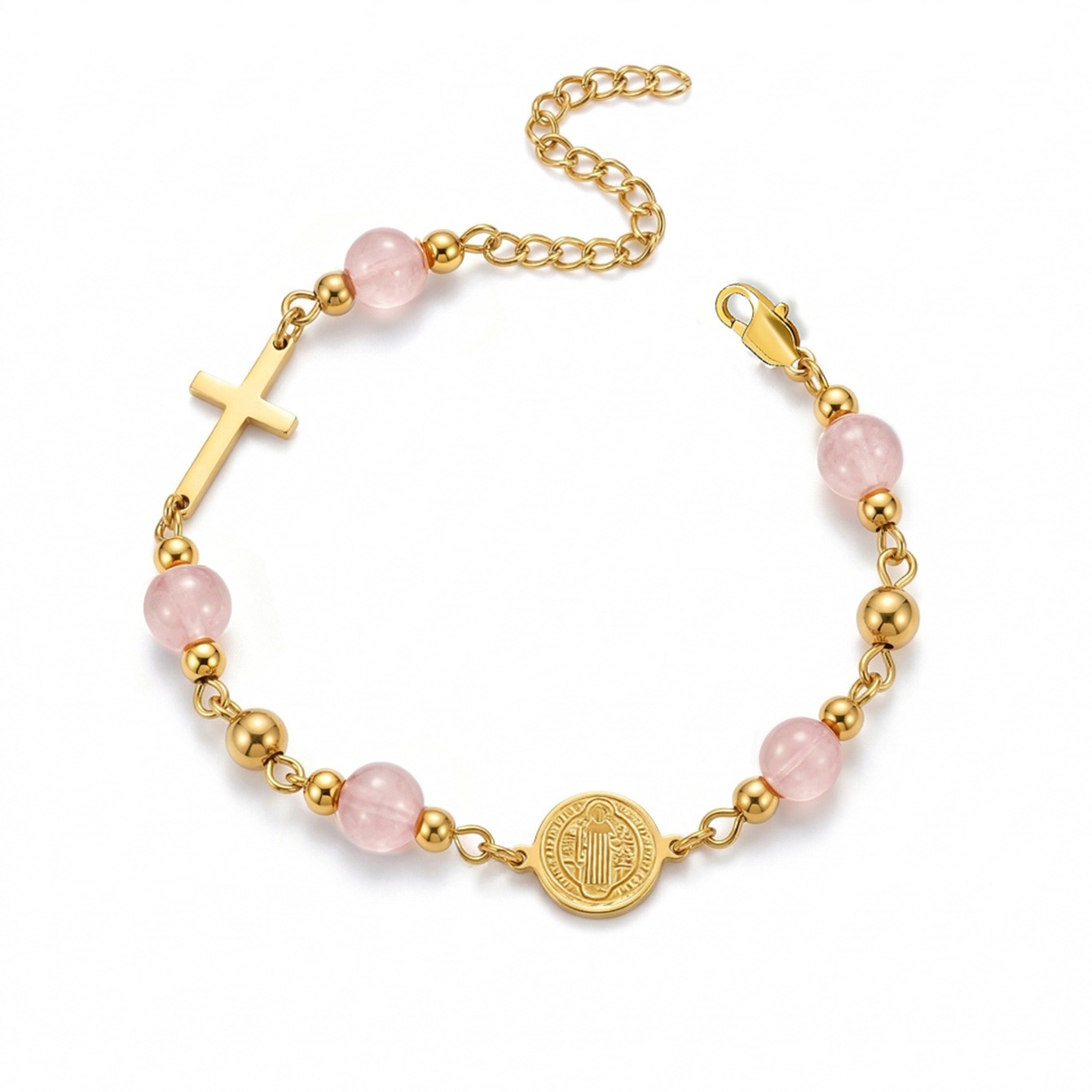 Pulsera de mujer (con colgante de cruz)