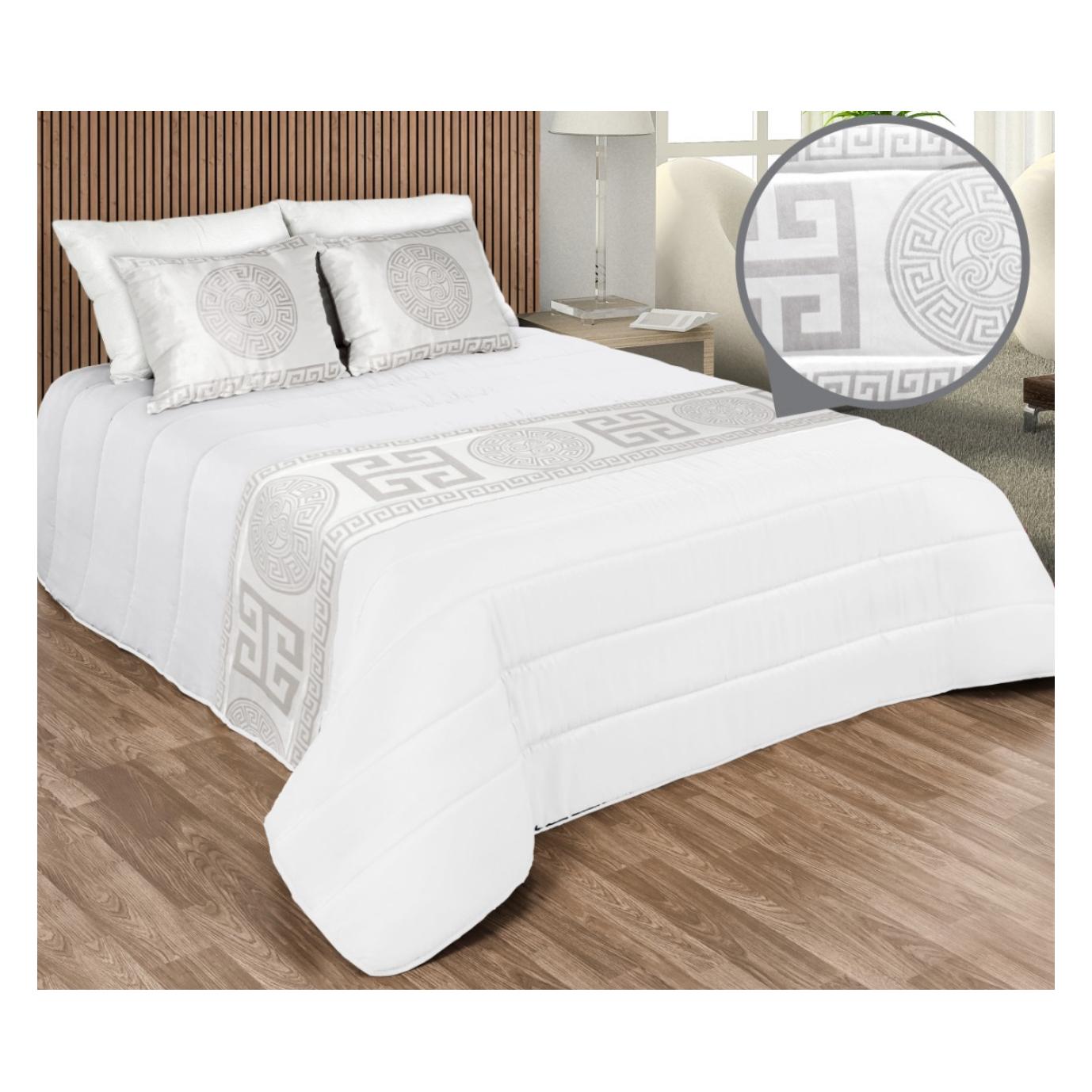 Colcha Edredón de acolchado  cristal con pedreria y brillo 250×260 cms + 2 cojines a juego con relleno para entretiempo,Colcha decorar tu dormitorio para Cama 135cm/ 150cm