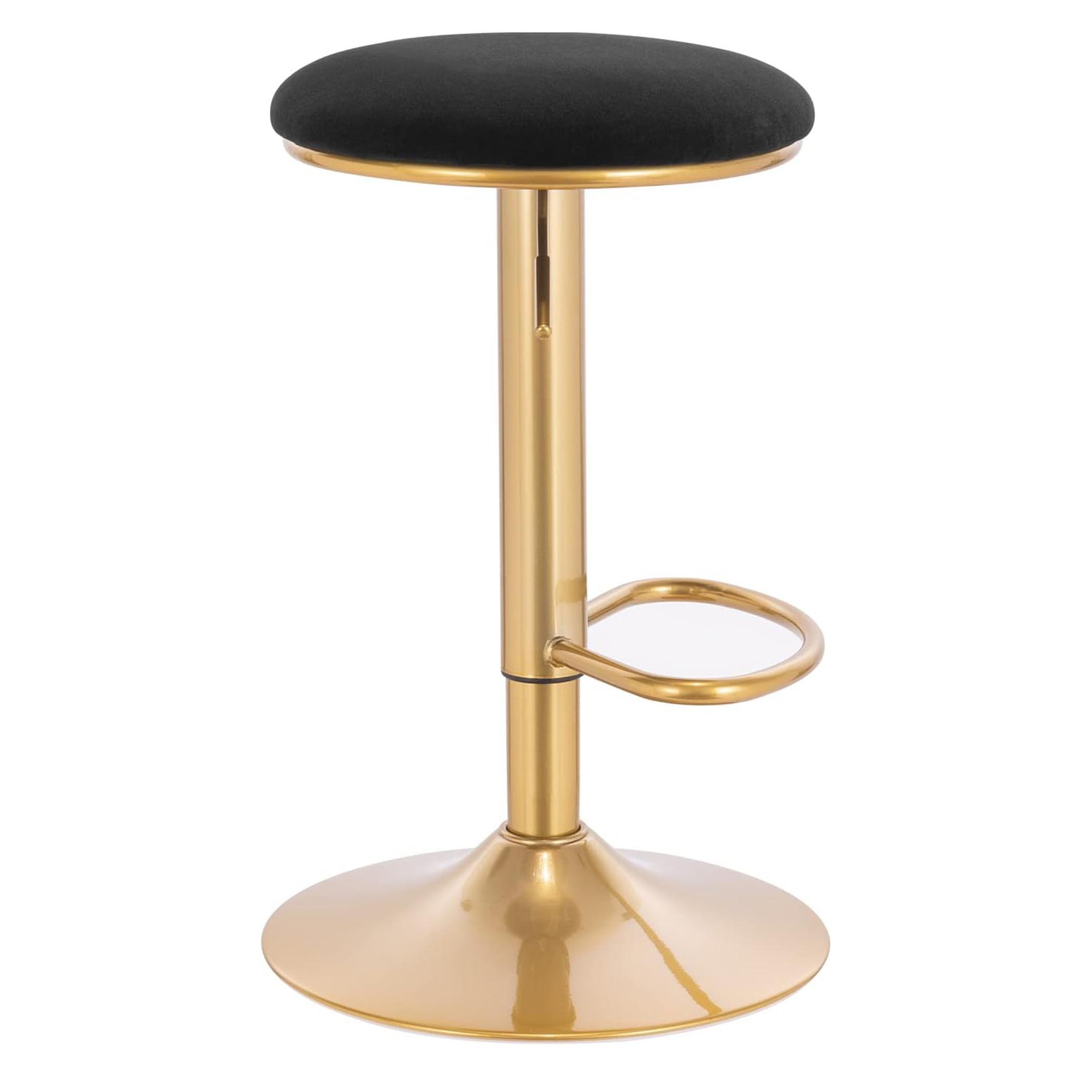 ORION91® - Taburete alto de cocina regulable negro, bar, comedor, hostelería, isla de cocina - spaziOrion91