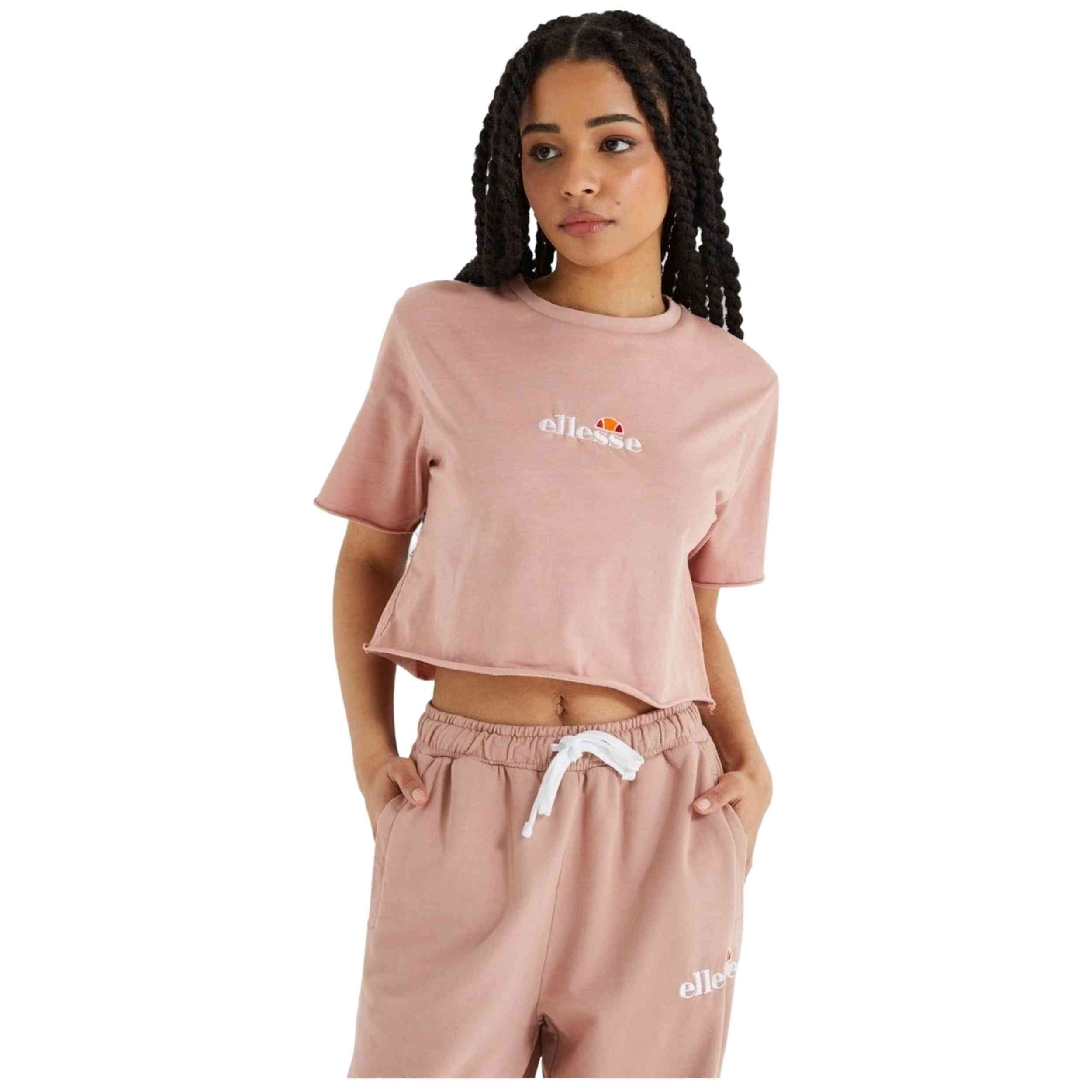 Camiseta De Manga Corta Ellesse modelo Camiseta crop Celesi para Mujer en color Rosa