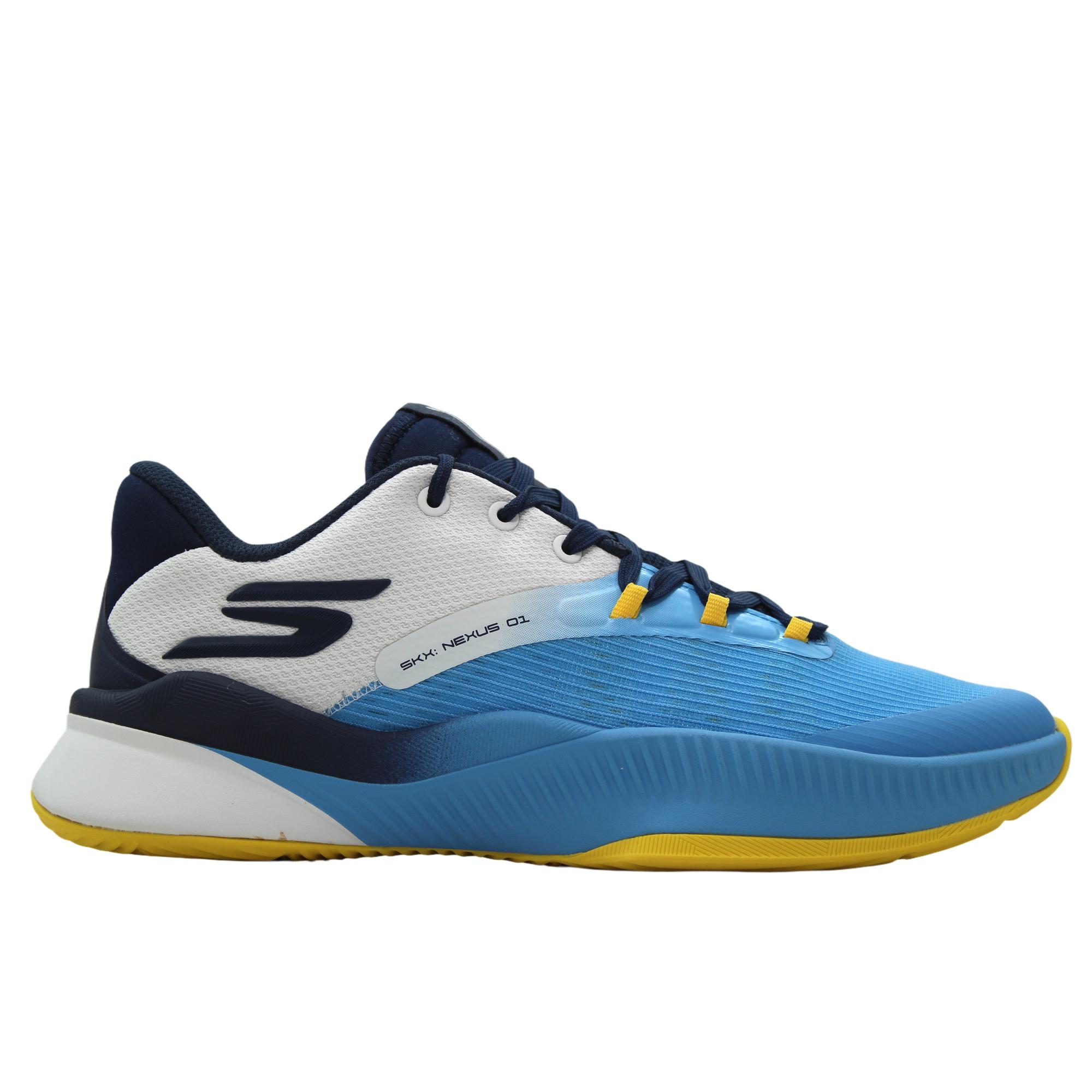 Skechers 253015 Zapatilla de baloncesto, malla textil transpirable y sintético, cordones y piso de caucho, para caballero