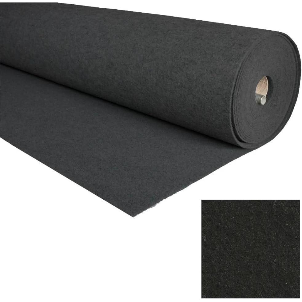 ALFOMBRAS IBERIA | Alfombra Ferial | Moqueta por Metros Decoracion Pasillo, Bodas, Eventos | Moqueta Ferial Disponible en Varias Medidas | Color: Negro (5mx100cm)